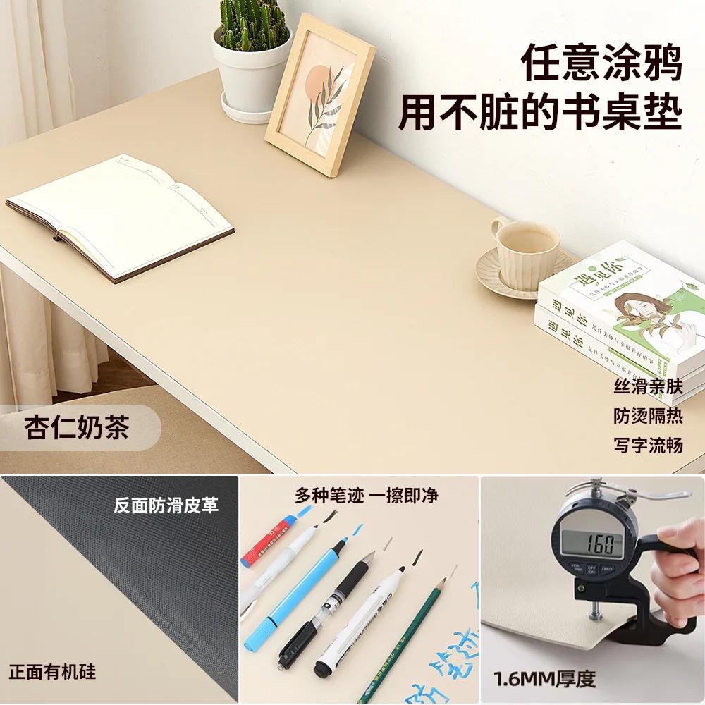Grand Tapis de Table Étudiant Enfant en Cuir Imperméable Lavable Bureau Tapis de Souris Ordinateur Coussin de Table à Manger