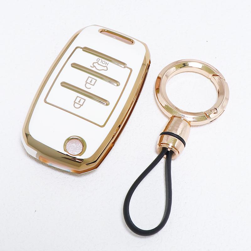 3 Buttons Shell Fob For Kia Soul Ceed Sorento Forte Stinger Cerato Rio 3 K2 K3 K4 K5 Sportege Picanto Optima Car Key Case Cover