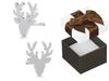 Silver Earrings Reindeer Small Women's Studs Deer Fawn Plates 925