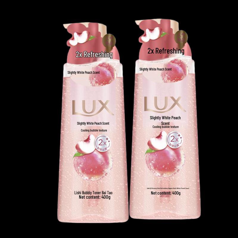 Lux White Peach Scent Bubble Shower Gel
