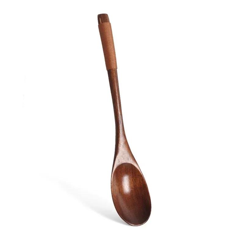 Set di Posate in Legno Giapponese (Cucchiaio, Forchetta, Bacchette) Posate per Sushi Alta Qualità Ecologico Portatile Set di Stoviglie Utensili da Cucina Regali