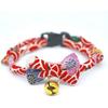 PetSoKoo Bowtie Cat Collar with Bell Breakaway, Japan Chirimen Fabric Golden Bell