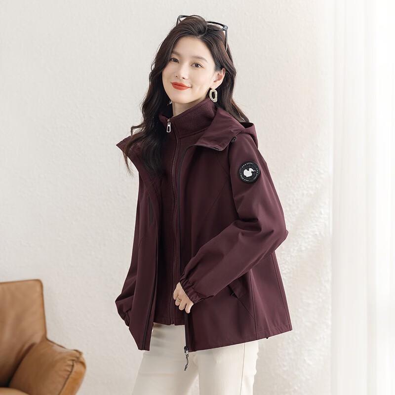 Sibaishe Damen Einfarbiges Kapuzen-Langarm-Jacke