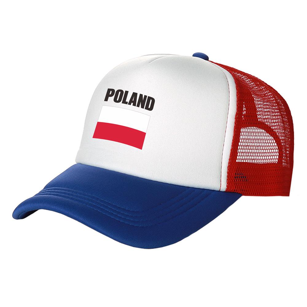 Polen Flagge Trucker Cap Unisex Cooles Polen Hut Baseballkappe Coole Sommer Unisex Netz Kappen