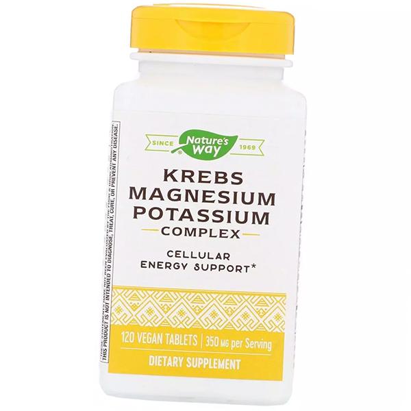 

Магній та Калій Хелат, Krebs Magnesium Potassium, Nature s Way 120вегтаб (36344120) 120vtab