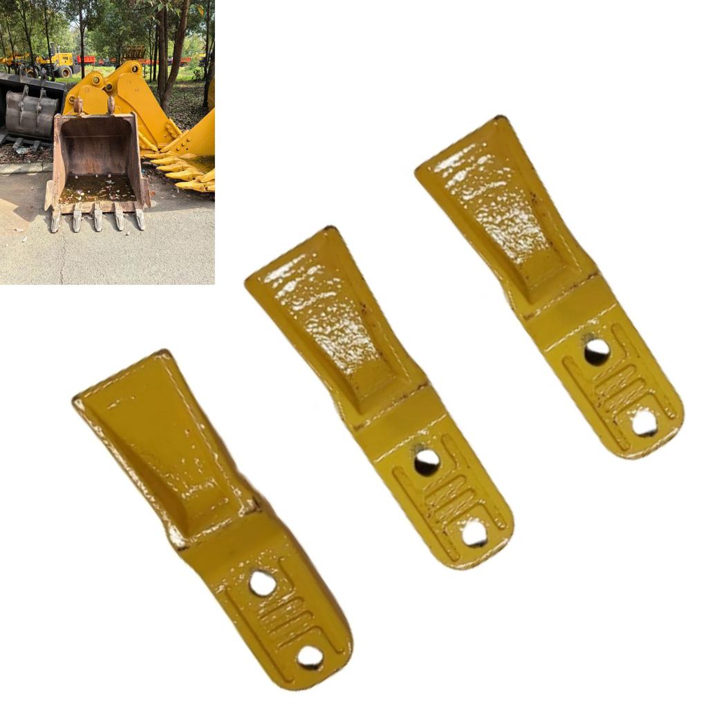 3 Set Excavator Bucket Teeth Support for 23 230 Series Skid Steer Backhoe Screw On Bucket Tooth Replacement Carbon Steel Trenching Accessories