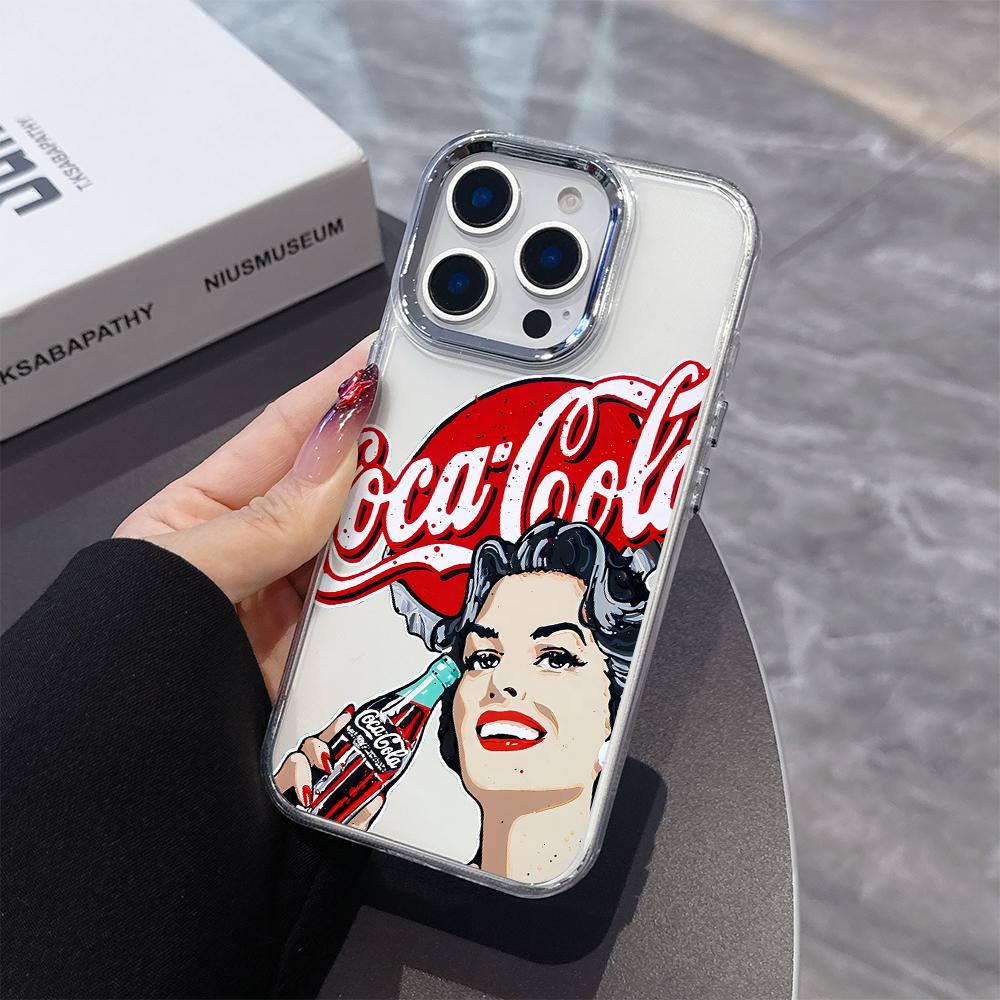 Hot beverage c-cola c-coca Phone Case for Samsung Galaxy S25 S24 S23 S22 S21 S20 FE Ultra Edge Plus 4G 5G Transparent Soft Cover
