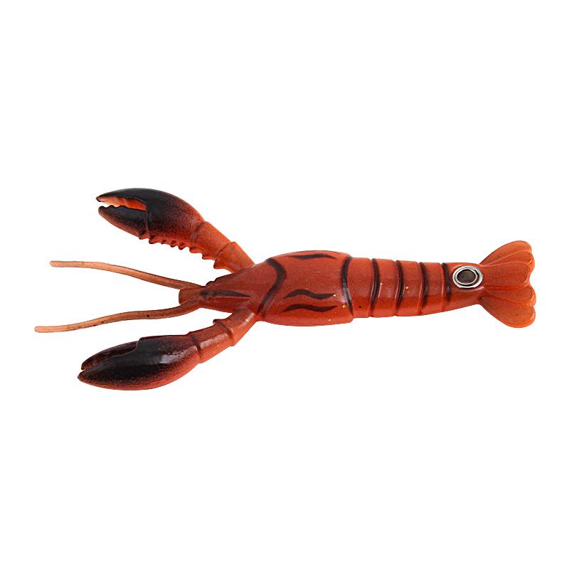 

New Eight-Color Silicone Shrimp Bait 8.3cm 5.5g: Ideal for Attracting Mandarin Fish, Bass, and Perch.