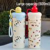 2025 Stainless Steel Cartoon Insulated Water Bottle, Large Capacity, Portable with Rope