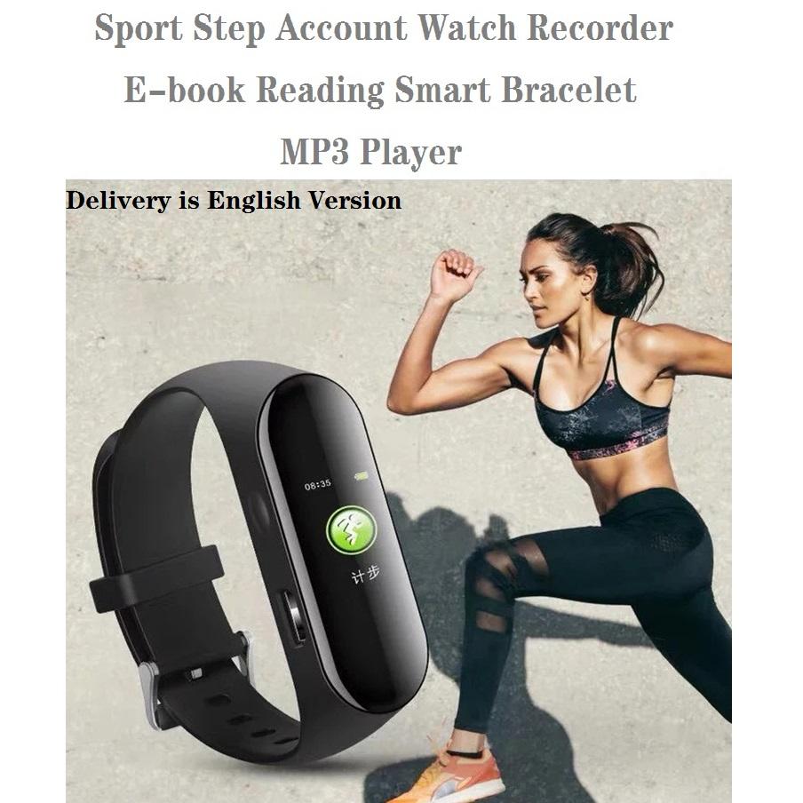 MP4 Recorder Bracelet Security Record Device With Step Account one key Voice Recorder MP3 Player E-book Voice Record16GB/32GB