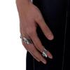 Crystal Inlaid Finger Rings Handmade Jewelry Stylish Accessory for Parties Daily