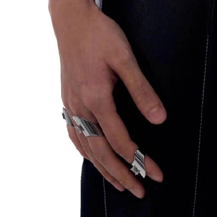 Crystal Inlaid Finger Rings Handmade Jewelry Stylish Accessory for Parties Daily