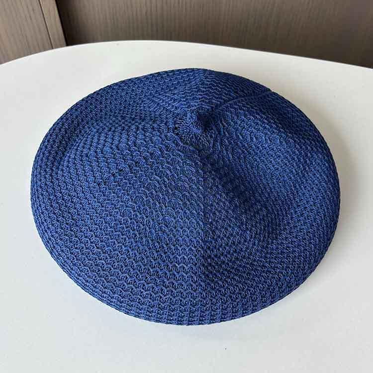 Light plate thin beret women's summer woven breathable bud hat versatile shopping sweet and gentle painter hat