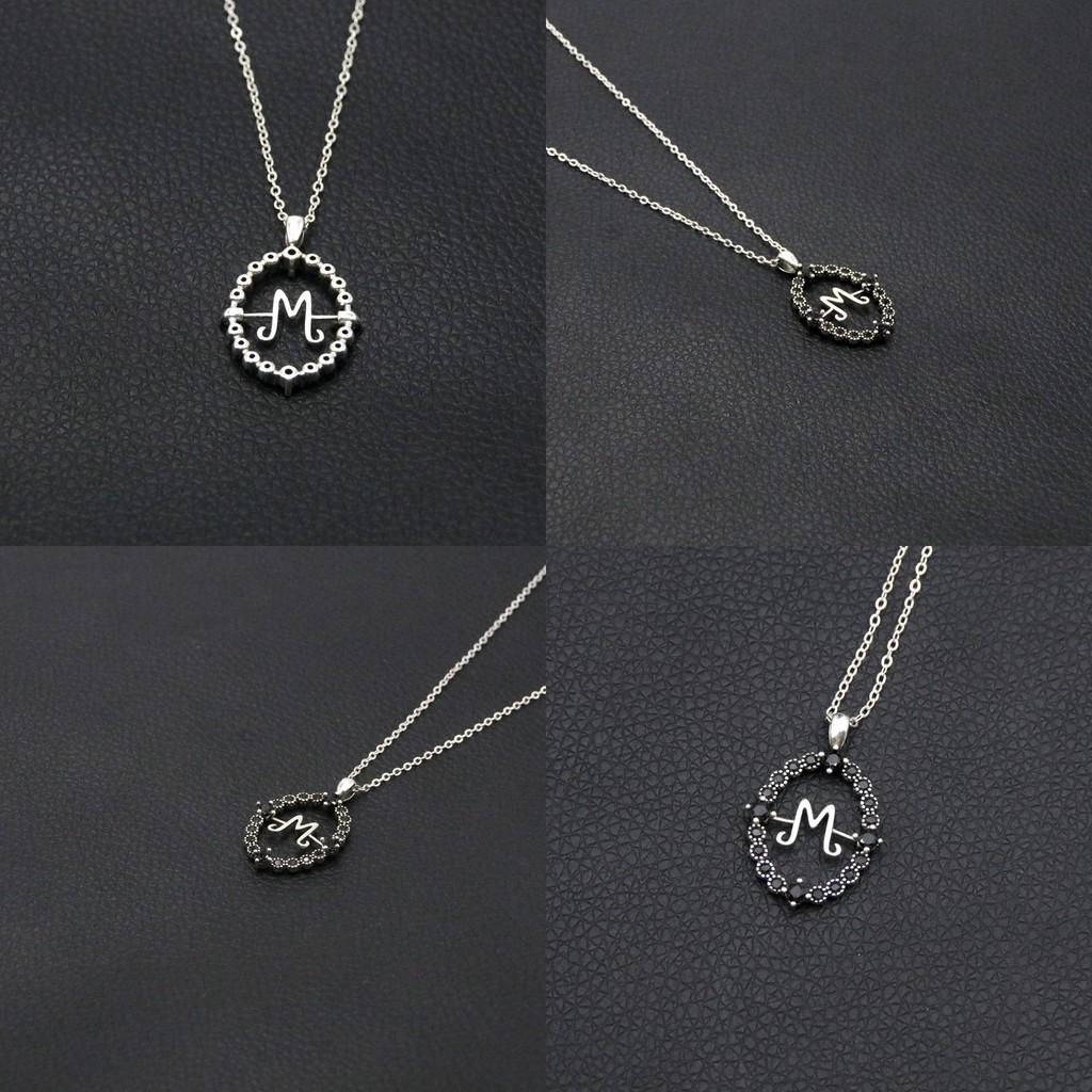 Family Addams The Letter M Necklace Jewelry Halloween Pendant Gifts