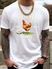 Unisex Cotton Tee Farm Chicken Egg Dealer Graphic Short Sleeve Crew Neck Casual Street T Shirt For Farm Lovers Summer Daily Tops