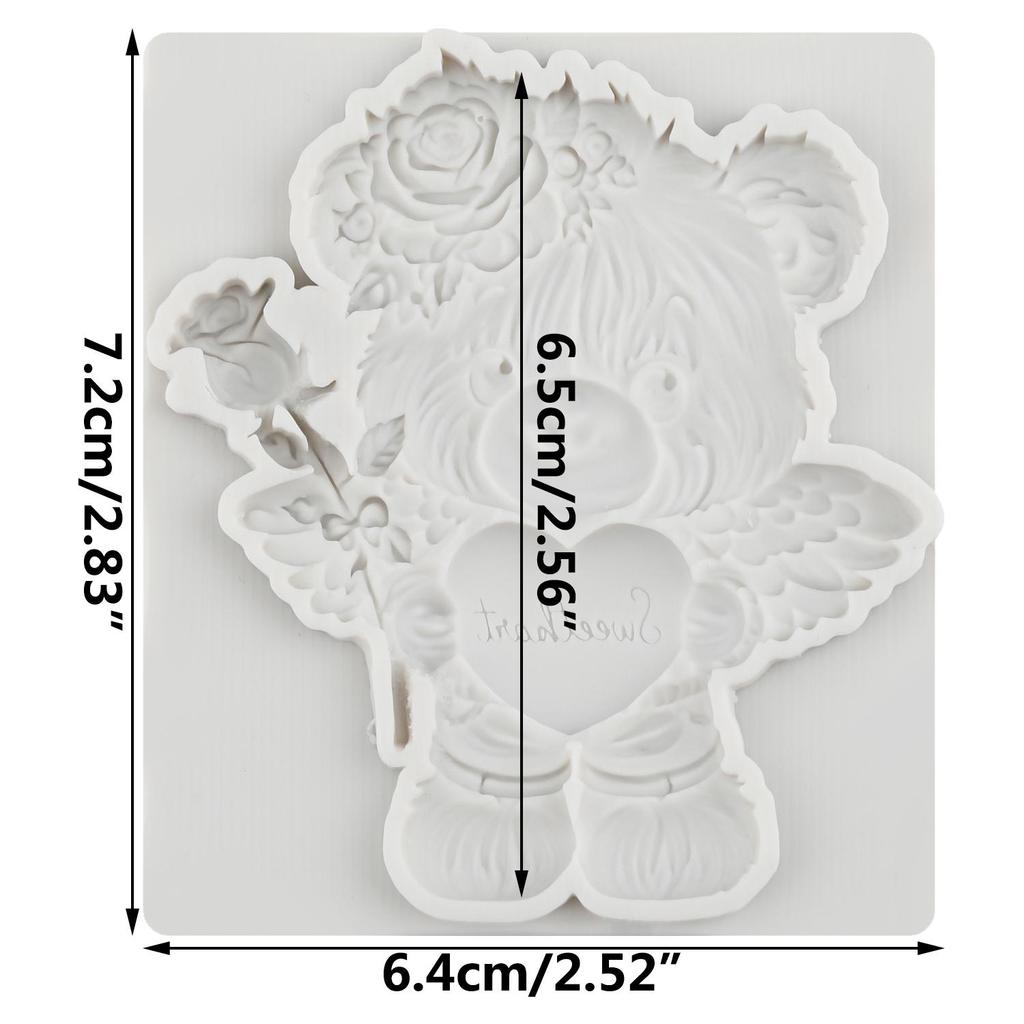 Matrițe Silicon Urs Balon Urs Ursuleț de pluș Matriță Fondant Unelte Decorare Tort Topper Cupcake Ciocolată Bomboane Artizanat Pastă de Gumă Lut Polimeric