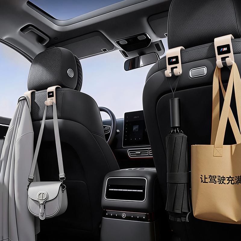 Car Seat Back Headrest Storage Hooks Accessories For BMW E90 G80 M3 G30 M5 F82 F83 F20 F21 G42 F95 F96 G06 G07 M2 M4 M8 G14 G15 QH9