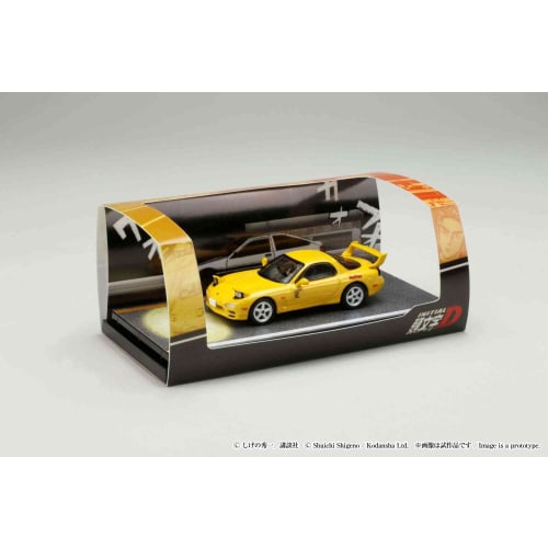 HJ64 1/64 Scale Mazda RX-7 (FD3S) RED SUNS / Initial D VS Takumi Fujiwara and Keisuke Takahashi Driver Figures Included (Finished Product)