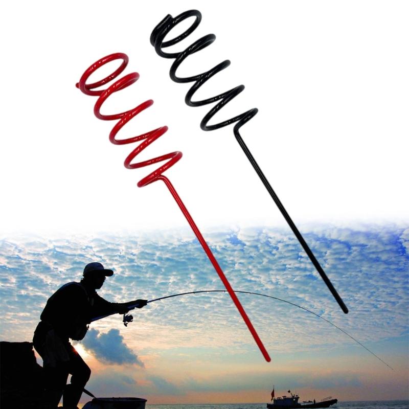Fishing Poles Support Rack Ground Insertion Rod Holder Mount Metal Brackets Portable Fishing Rod Stand Poles Holder