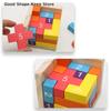 Colorful Wooden Blocks Puzzles 3D Puzzle Toys Classic Luban Lock Cube Intellectual Game For Children And Adults