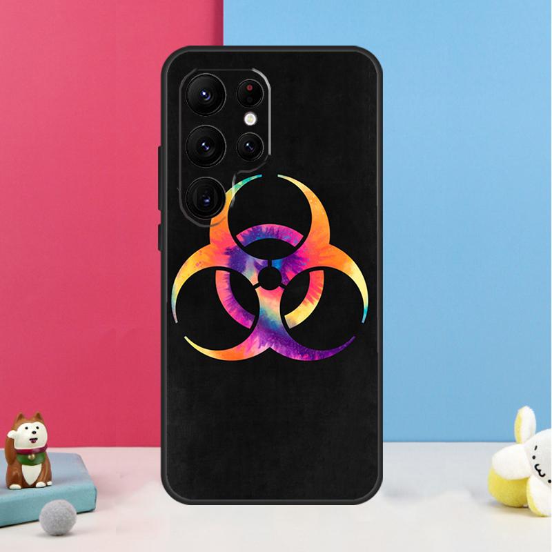Biohazard Symbol Logo Case For Samsung Galaxy S24 S23 S22 Ultra S20 FE S21 FE Note 10 20 S8 S9 S10 Plus Coque