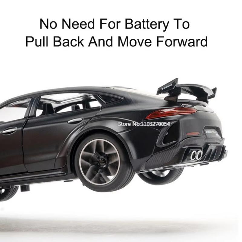 1/24 ROCKET 900 Coche de Juguete Modelo de Aleación Fundida a Presión Neumático de Goma Interior de Simulación 6 Puertas Abribles Adornos Coleccionables Coche Juguete para Niños Regalo para Niño