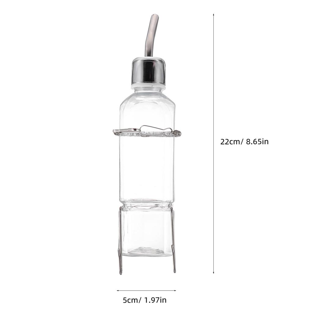 2Pcs 180Ml Pet Drinking Bottle Hanging Water Fountain for Rabbits Hamsters Chinchillas Leakproof Clean Safe Smooth