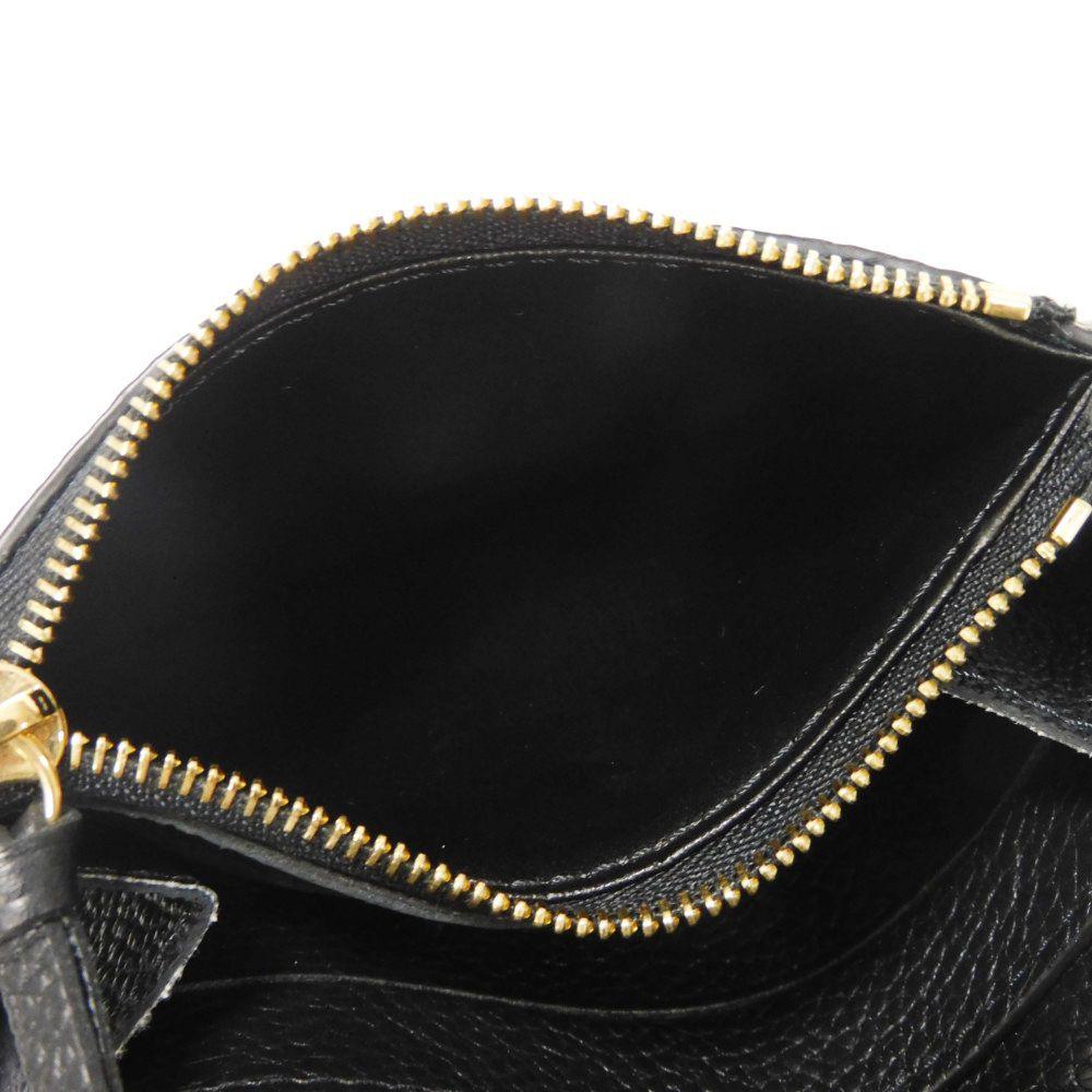 Used 12564 Porto Monnaie Rosalie M81455 7941 Current LV Logo Flower Black RFID IC Monogram Empreinte Noir Unisex from