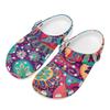 Zuecos Estampados de EVA con Patrón Colorido para Mujeres Hombres Flexibles Ligeros Slip-On Zapatos Casuales Sandalias Suaves de Verano Uso Interior Exterior