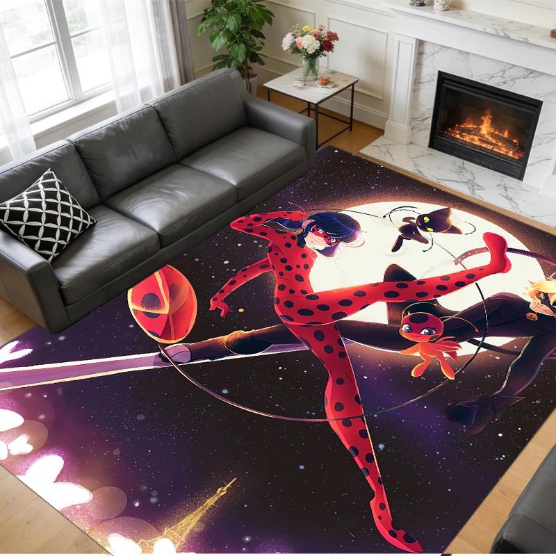 Miraculous Ladybug Print Crystal Velvet Plush