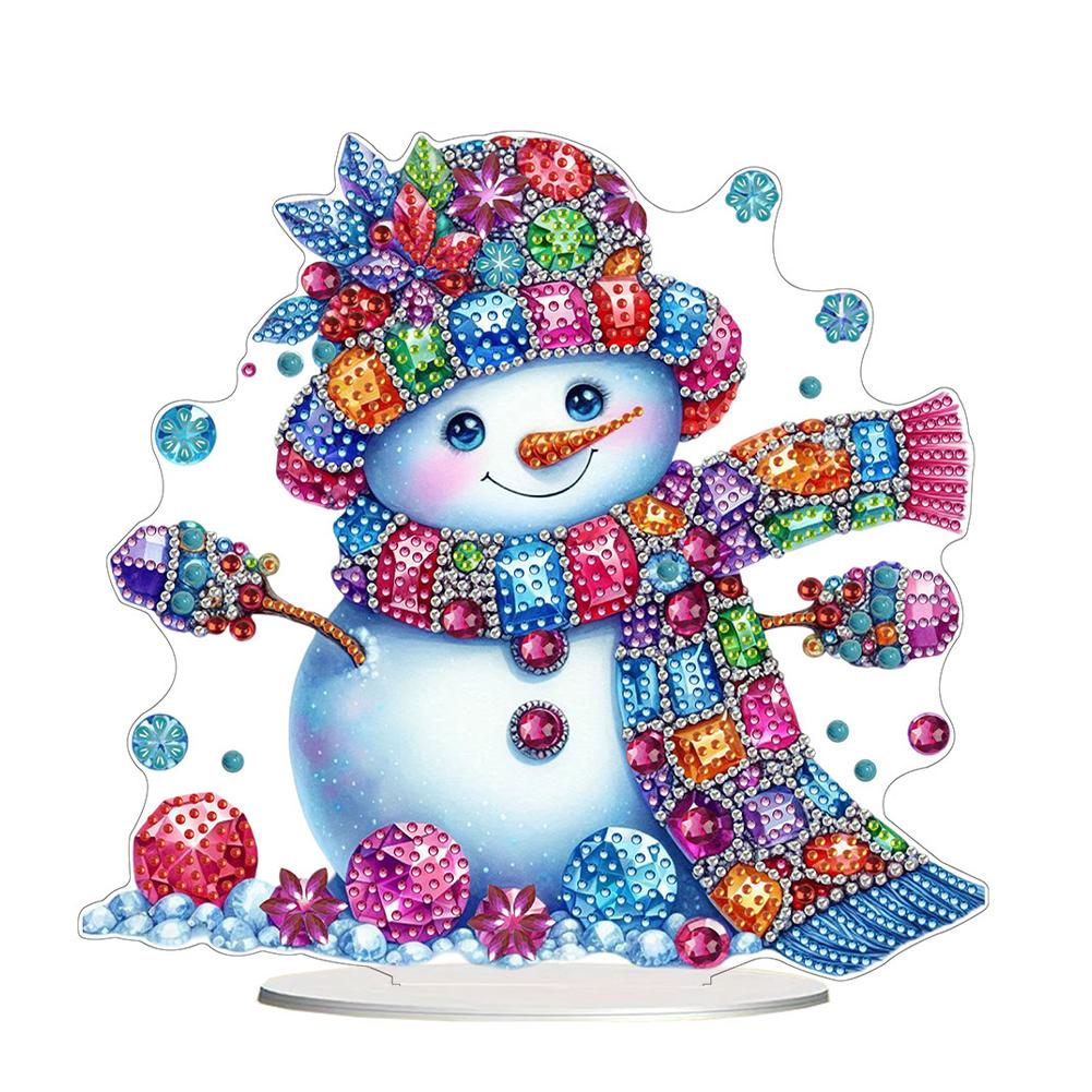 Acrylic Special Shape Christmas Santa Claus Diamond Painting Tabletop Ornaments Kit Desktop Diamond Art Kits Bedroom Table Decor