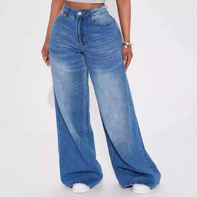 Y2K Damen Retro Gewaschene Weitbeinige Baggy Jeans