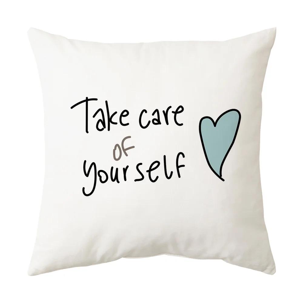 Büro Wohnzimmer Zuhause Kissenbezug Blau Geometrisch Einfaches Muster Kissenbezug Auto Ornamente