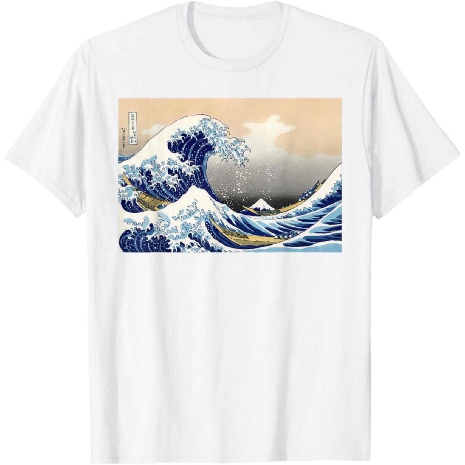 The Great Wave Off Kanagawa Hokusai Japanese Fine Art T-Shirt S