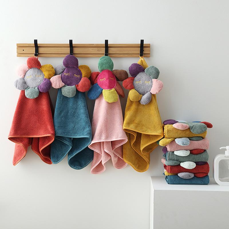 Cartoon Frog Coral Velvet Towel Household Thickened Water-absorbent Quick-drying Hair Drying Towel