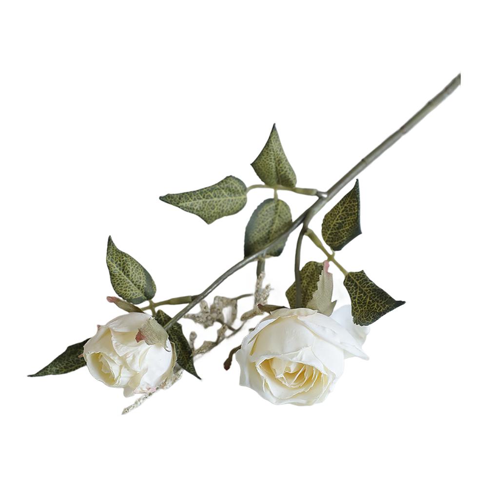 Fake Bloom Arrangement Artificial Silk Rose Home Decor Photo Props 32cm Height Flexible Stem Artificial Rose Bouquet