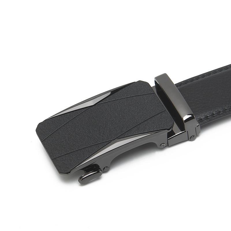 Frosted Automatic Buckle Opening Two Layer Cowhide Belt Business and Casual Men's Trendy Belt