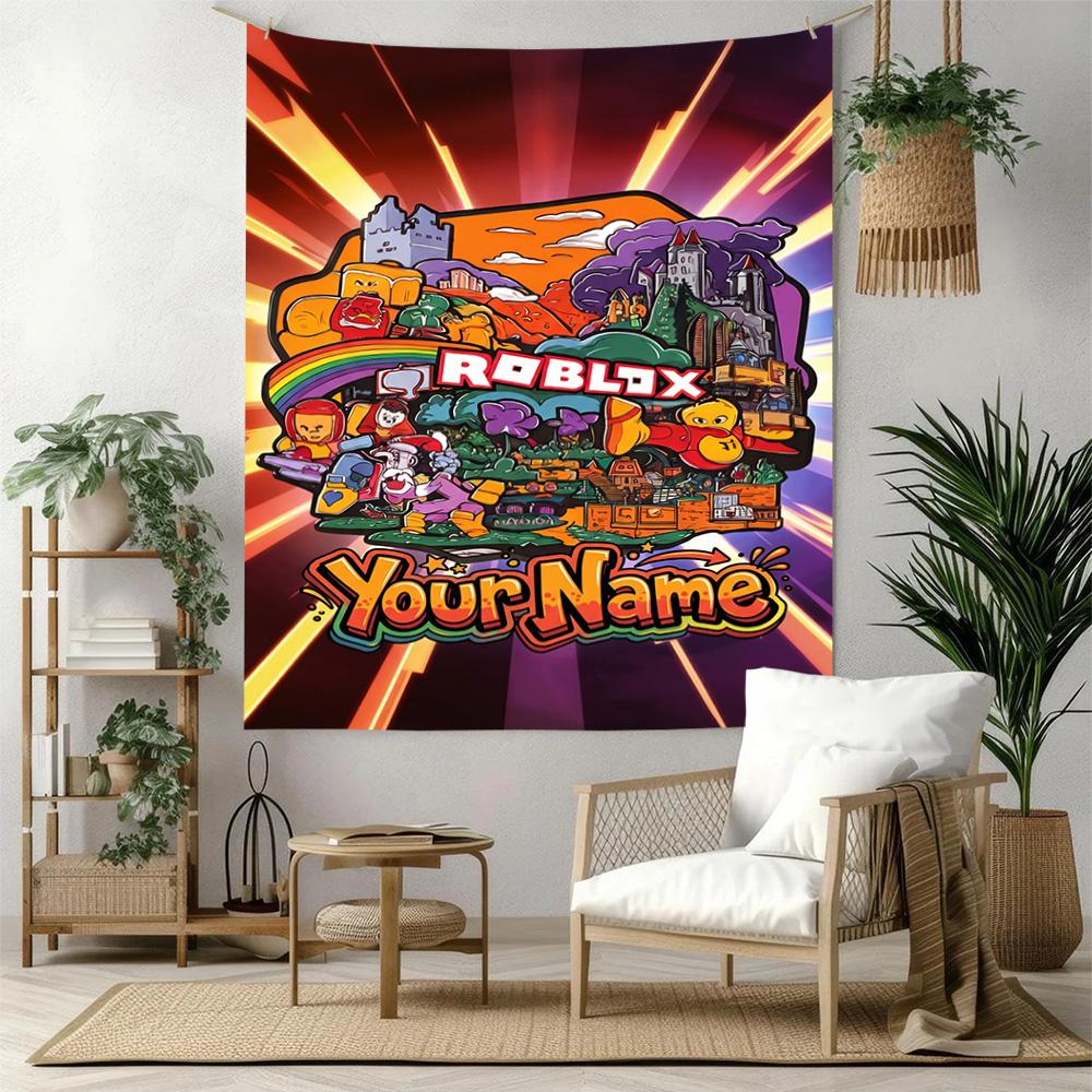 Roblox Custom Tapestry Boho Wall Hanging Ultra-Soft Perfect for Bedroom Wall All-Season Use Great Gift for Dorm Room Lovers
