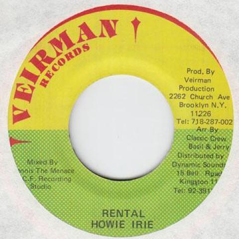 

7inch Record HOWIE IRIE - Rental Veirman 1988 Jamaica Reggae, Ska & Dub