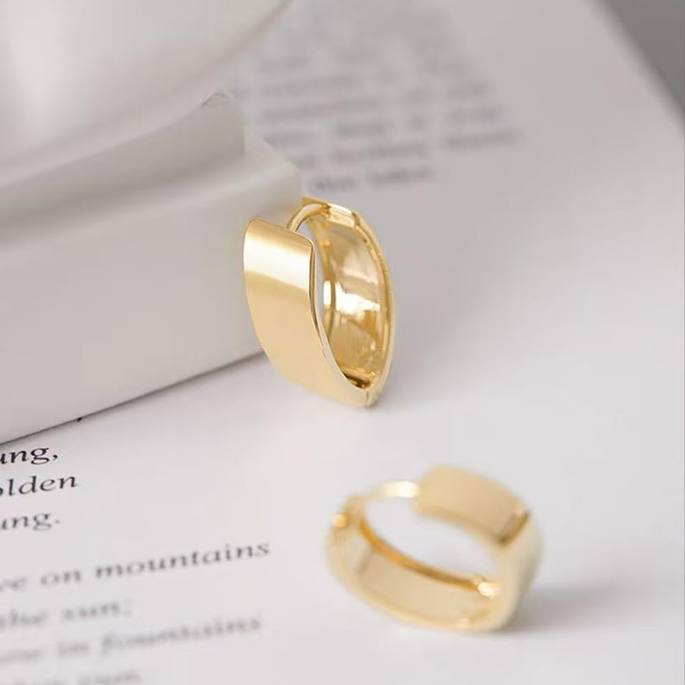 Hoop Always 18K Everyday 40s FH.bird Earrings, On, Gold, [Oval], Hypoallergenic, Women's, Earrings, Rings, Simple, Use, Commuting, Women, Birthdays,