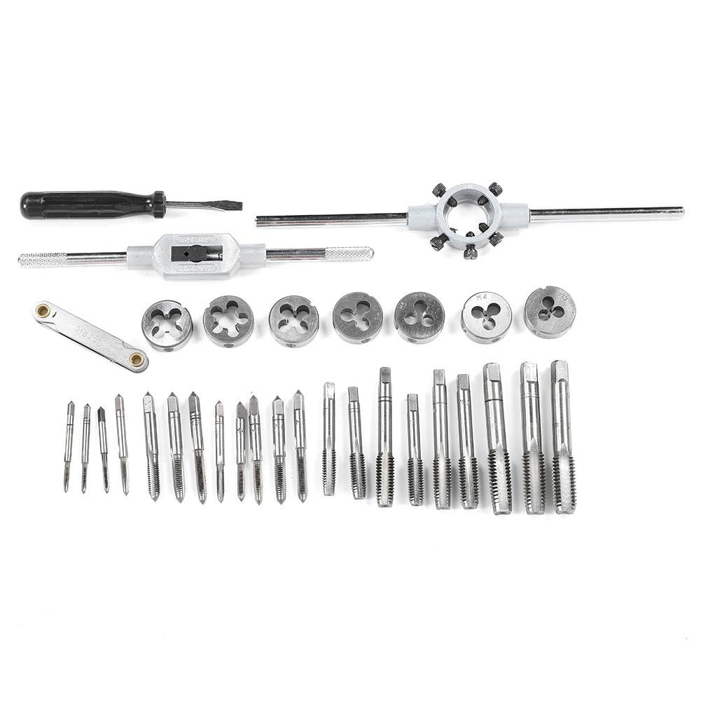 Set 32 buc Tarozi Filiere Oțel Aliaj Portabil Duritate Ridicată Set Kit Unelte de Mână Tarozi Filiere