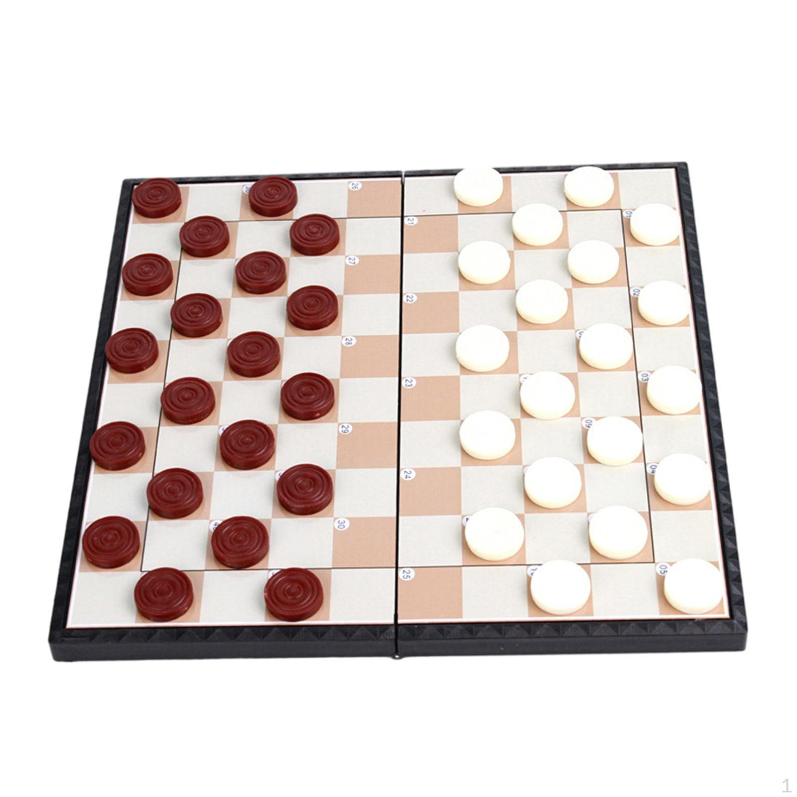 Classic Educational Toy Plastic Checkers Board