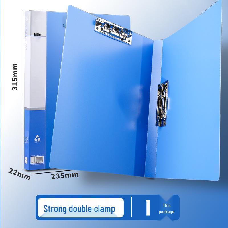 A4 Double Clip Document Folder - Thickened Archive, Office Supplies, Single & Double Strong Clips