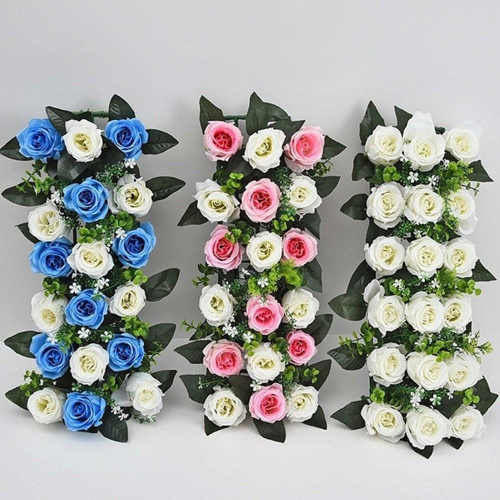 Rose Row Artificial Rose Flowers Flower Wall Shooting Prop Fake Flowers Lintel Flower Floral Decoration Wedding Arch Flower