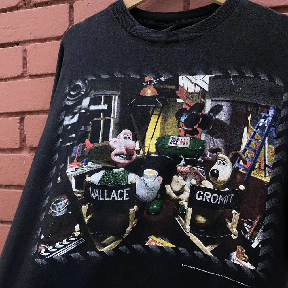 1989 Wallace and Gromit T-shirt Cotton Tee For Men Women S-4XL US440 Unisex T-Shirt