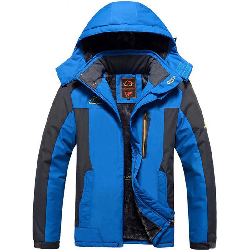 Men's Winter Windproof Fishing & Mountaineering Jacket - Plus Velvet, Cold Resistant, Thickened Outdoor Assault Suit