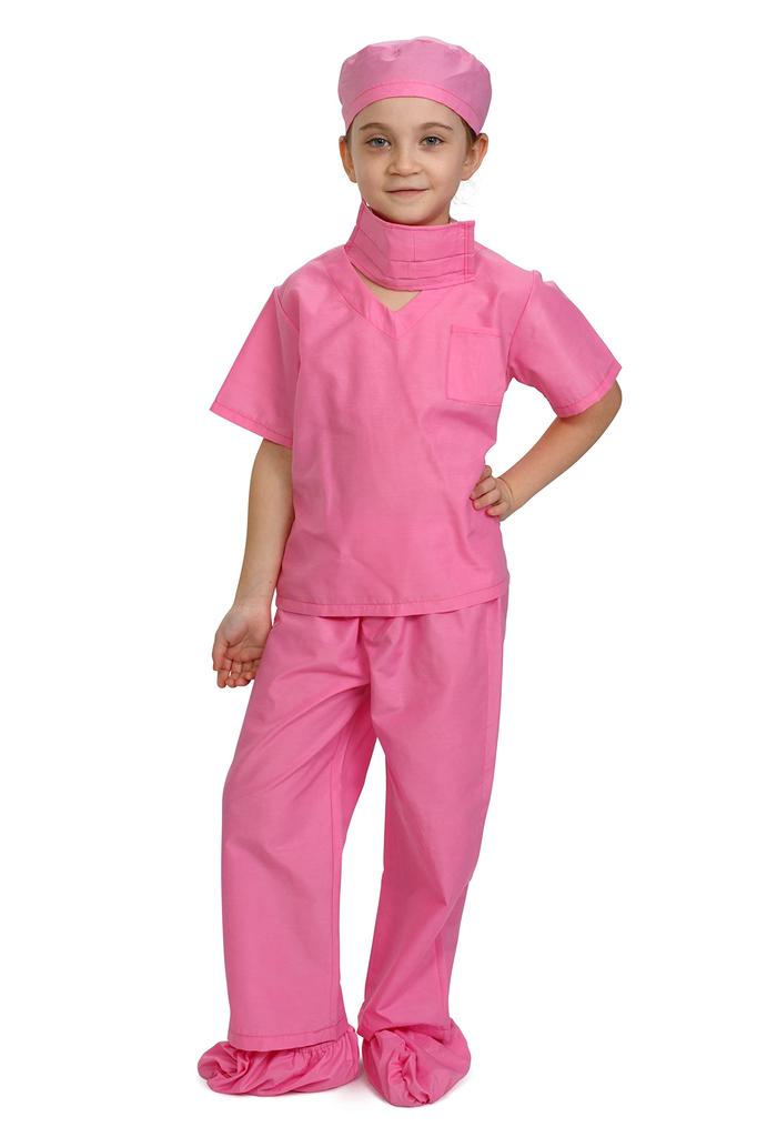 Years Dress Up America 874P Doctor Pretend Play Outfit (Small 4-6 (71-76cm Waist, 99-115cm Height)) - Children/Toddler/Kids Scrub's (Small)