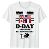 Mens 81st Annivarsary Flags DDay Graphic T Shirts 1944 Normandy Tshirt Summer Woman Man High Quality Cotton Shortsleev