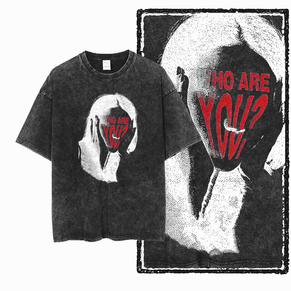 G57 Exclusive 100% Cotton Cool Creative  Graphic Men T-shirt | Acid Washed  Streetwear Big Size Vintage O-neck men's Tee Tshirt