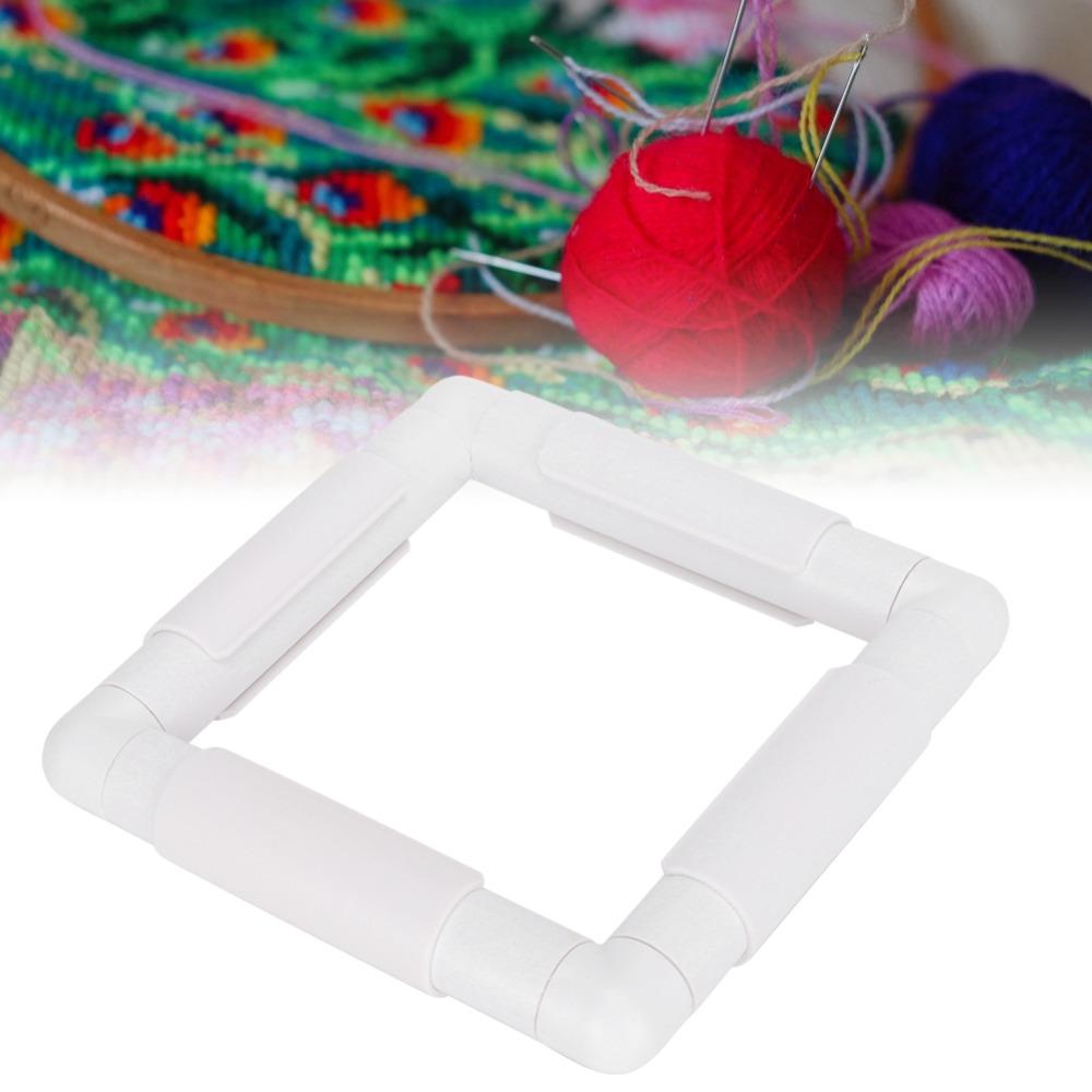 Square Shape Embroidery Hoop Plastic Embroidery Frame Portable Cross Stitch Frame For Needlepoint